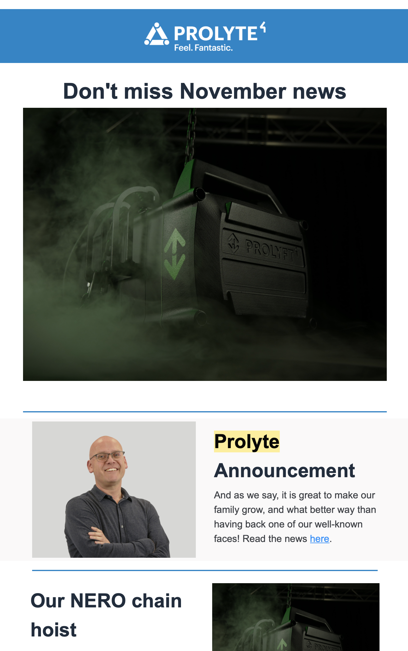 Prolyte newsletters