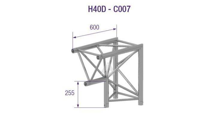 H40D-C007-TRIANGLE 40 2-WAY CORNER 90°AD