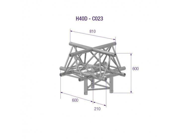 H40D-C023-TRIANGLE 40 5-WAY CORNER H. AU