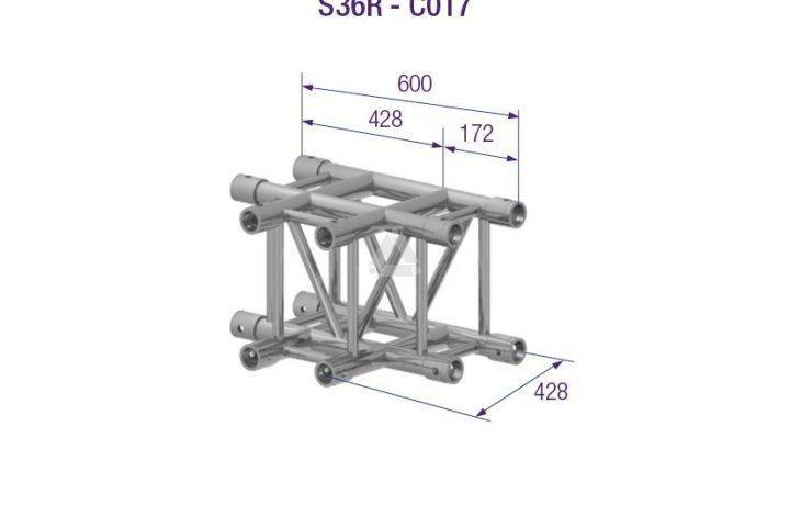 S36R-C017 3-Way Corner T-Joint
