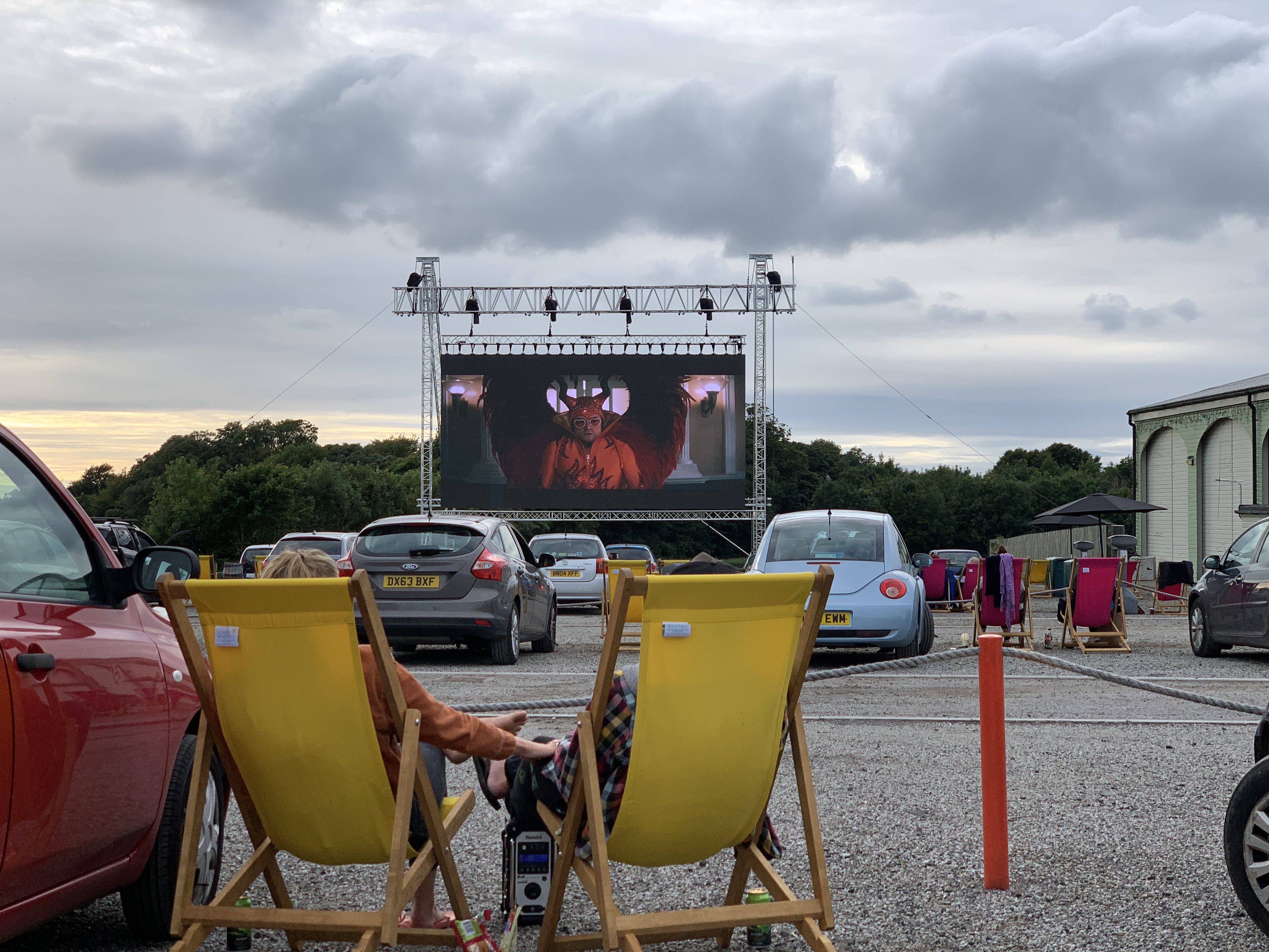 Social Distancing Drive-in Cinema in the UK