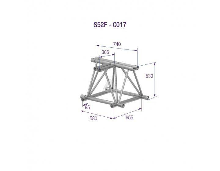 S52F-C017 3-Way Corner T-Joint
