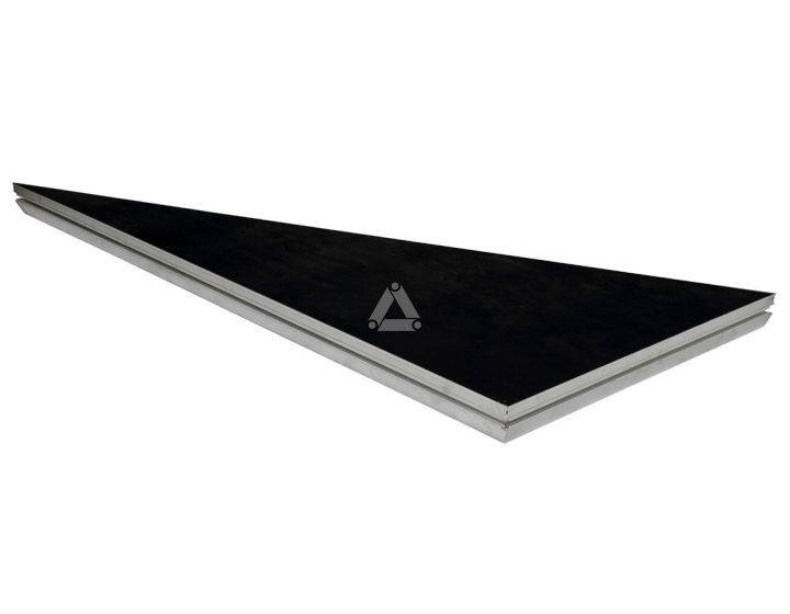 Basicline Black Coated Triangle R 2x1m