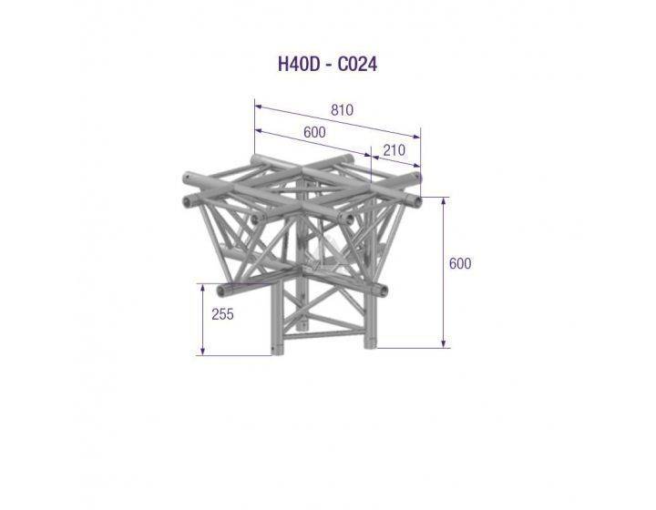 H40D-C024-TRIANGLE 40 5-WAY CORNER H. AD