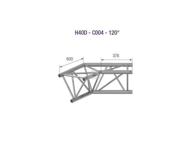 H40D-C004-TRIANGLE 40 2-WAY CORNER 120°