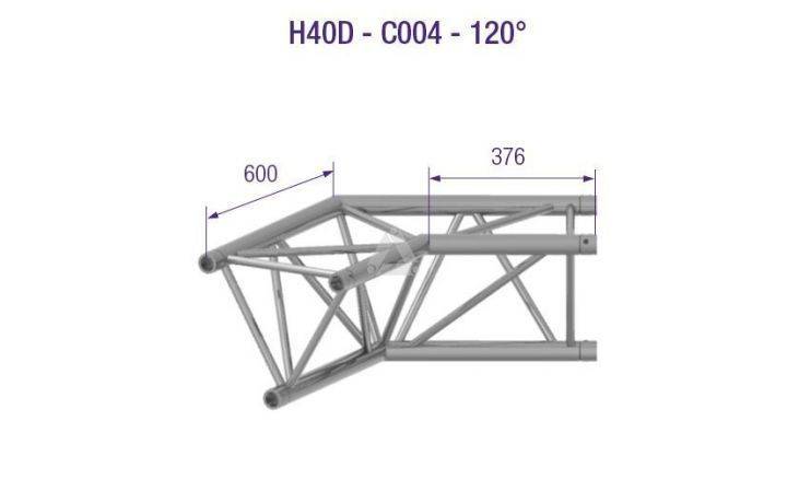 H40D-C004-TRIANGLE 40 2-WAY CORNER 120°