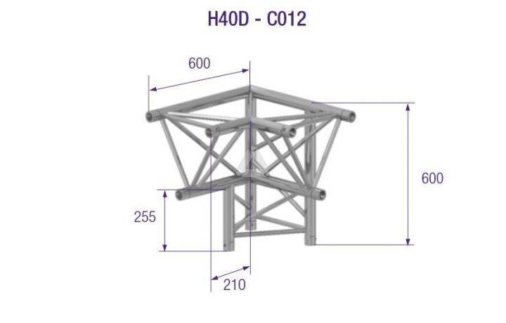 H40D-C012-TRIANGLE 40 3-WAY CORNER R. AD