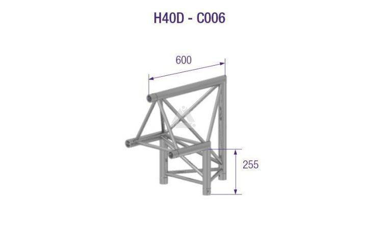 H40D-C006-TRIANGLE 40 2-WAY CORNER 90°AU